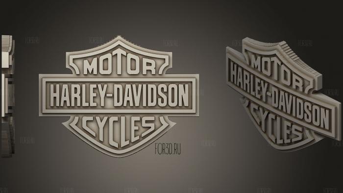 Harley Davidson Logo 2 3d stl for CNC